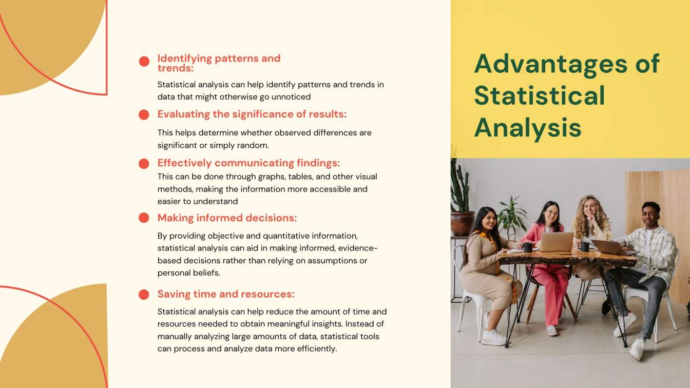 Advantages of  Statistical Analysis